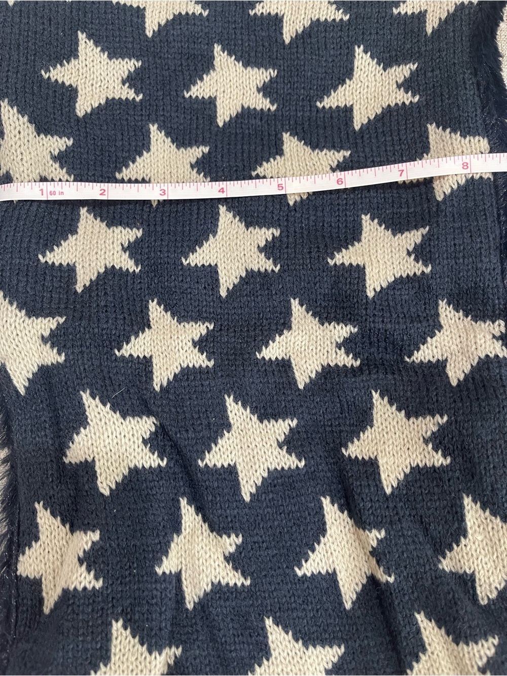 Infinity July 4th Scarf - Red, White & Blue Star Stripe Knit - Picture 7 of 9
